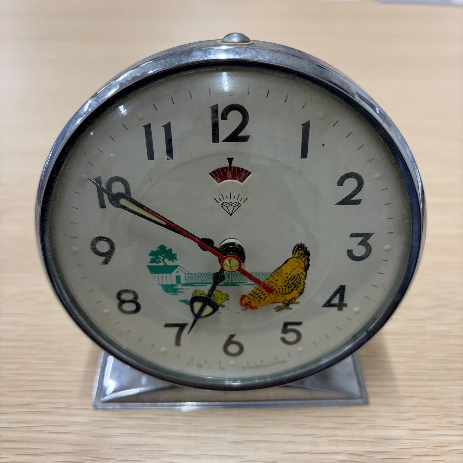 1990年代 UN レトロで珍しい手巻き式置き時計 稼働品 1990年代 UN