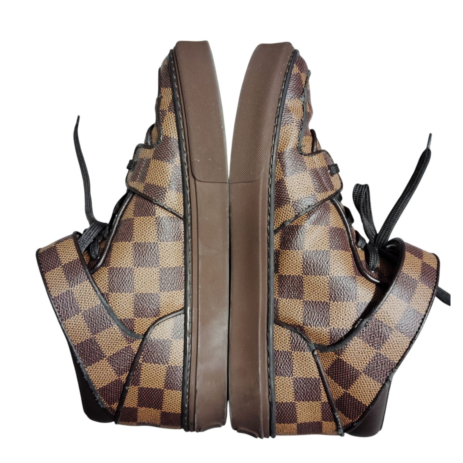 ゆ*か様 Louis Vuitton ダミエ ハイカットスニーカー 中古品】 ルイ・ヴィトン LOUIS VUITTON ダミエ ハイカットスニーカー