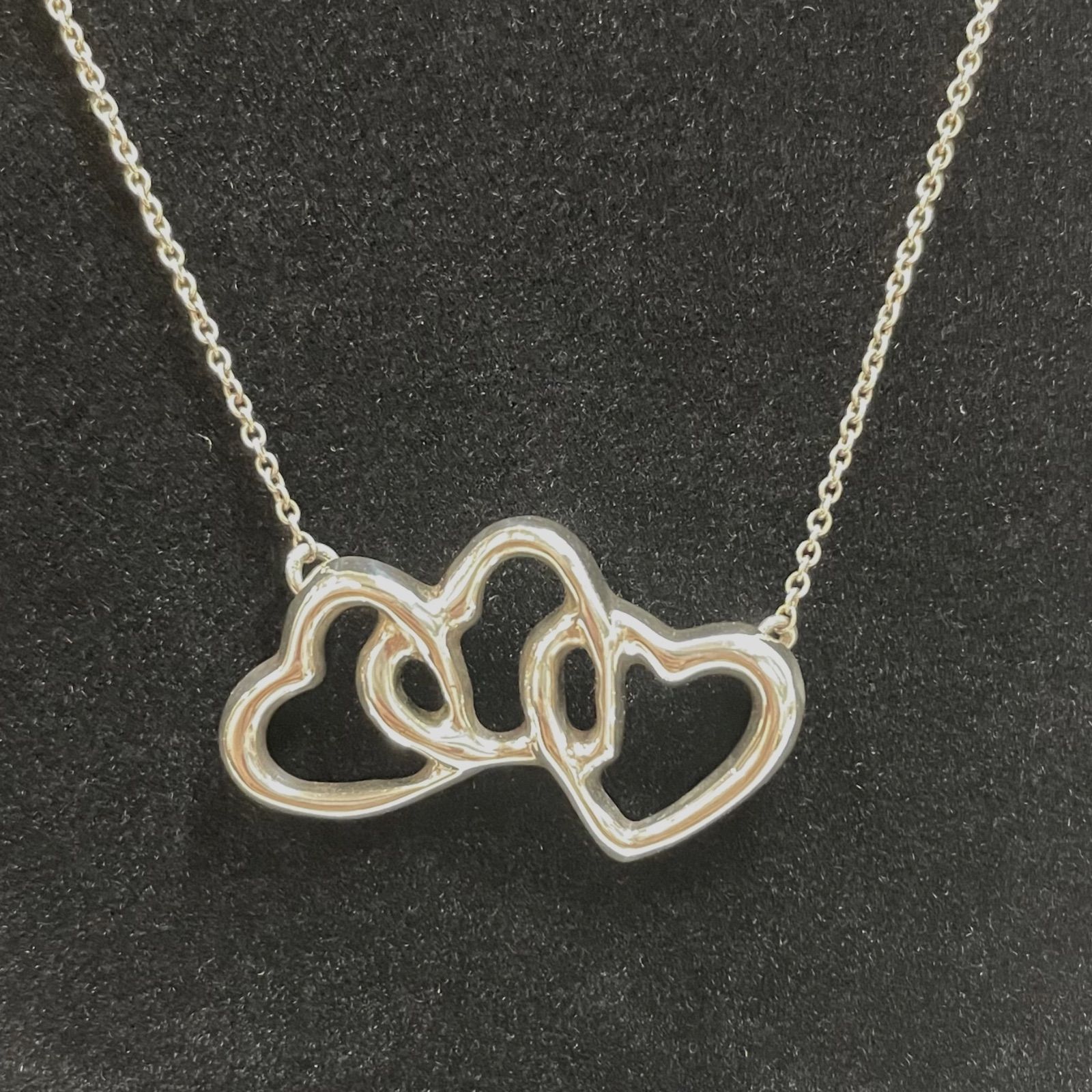 ABランク】 Tiffany ティファニー トリプルハート ネックレス 925