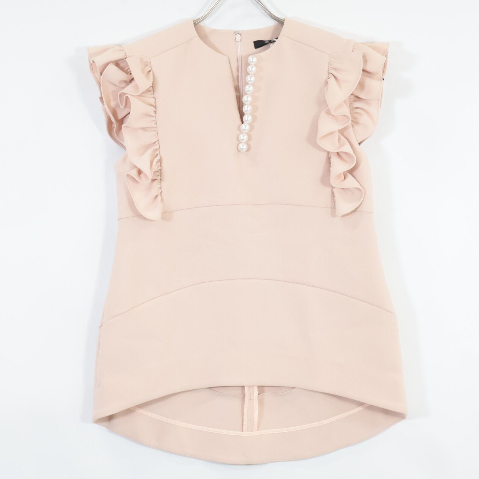 YOKOCHAN ヨーコチャン　パフスリーブ ピンク トップス　ブラウス　38 YOKOCHAN ヨーコチャンパフスリーブ ピンク トップスブラウス38