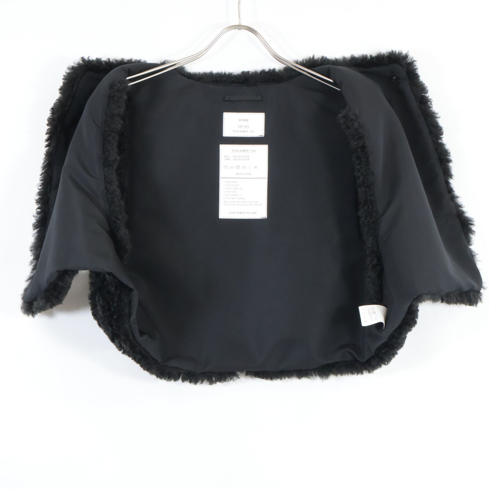 24AW 【HYKE(ハイク)】FAUX SHEARLING CROPPED HYKE(ハイク)FAUX SHEARLING CROPPED VEST