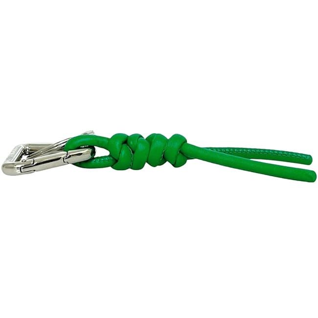 ボッテガヴェネタ トライアングル キーリング グリーン シルバー 美品