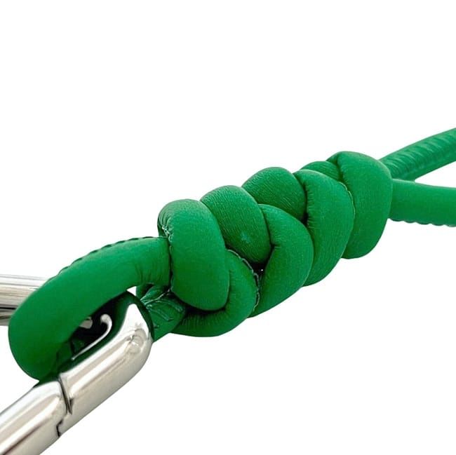 ボッテガヴェネタ トライアングル キーリング グリーン シルバー 美品