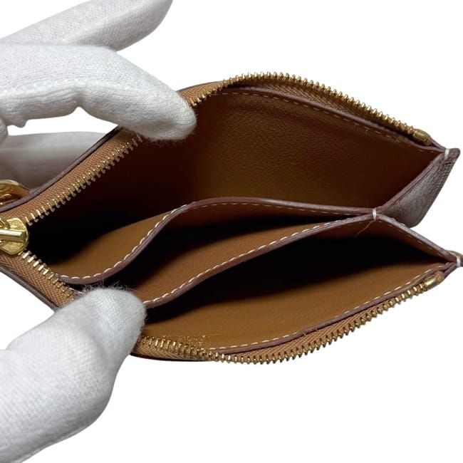 エルメス　ジップアンゴー　GM ゴールド　カードケース　バッグ　超美品 HERMES お洒落 カードケース Zipengo Compact Chaine d'Ancre (HERMES