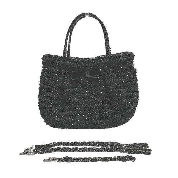 アンテプリマ ブラック 2WAY ワイヤーバッグ ハンドバッグ ショルダー