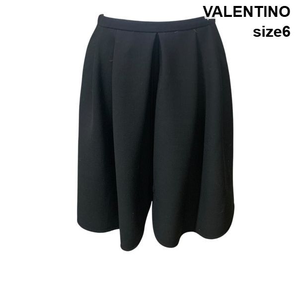 □ ヴァレンティノ VALENTINO スカート 膝丈 タック フレア 脇