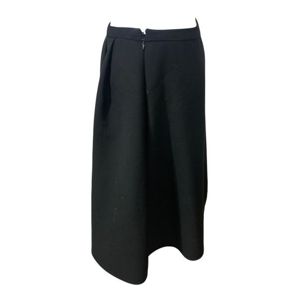 ヴァレンティノ　膝丈スカート □ ヴァレンティノ VALENTINO スカート 膝丈 タック フレア 脇