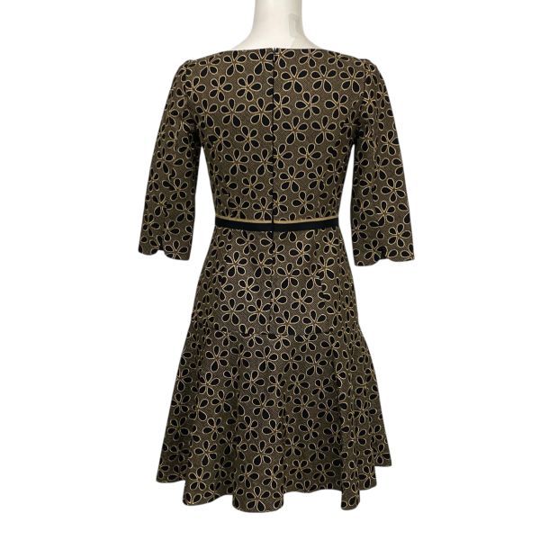 TOCCAワンピース ◇ トッカ TOCCA 花柄刺繍ワンピース 膝丈 七分袖 Aライン フレア