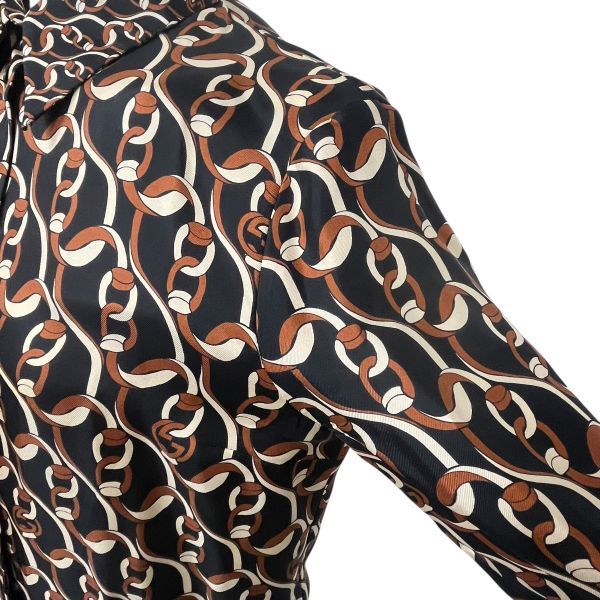 ○◇ グッチ GUCCI 新品タグ付き シルク シャツ 総柄 イタリア製 高級