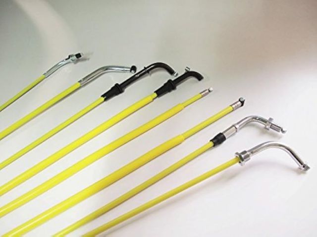 イエロー　350mmロング　クラッチ　ワイヤー　86年～　エリミネーター４００　ＳＥ　ＬＸ　　ＥＬＩＭＩＮＡＴＯＲ４００　ＳＥ　ＬＸ　ＺＬ４００Ｂ　ＺＬ４００Ｃ　ＺＬ４００Ｄ | クラ