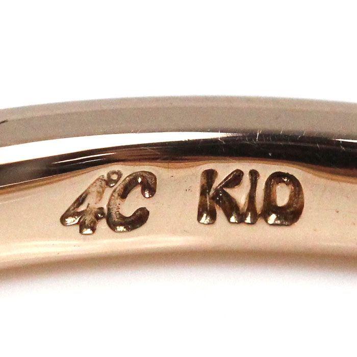 4℃ ヨンドシー K10PG ピンクゴールド リング・指輪 ダイヤモンド 10号