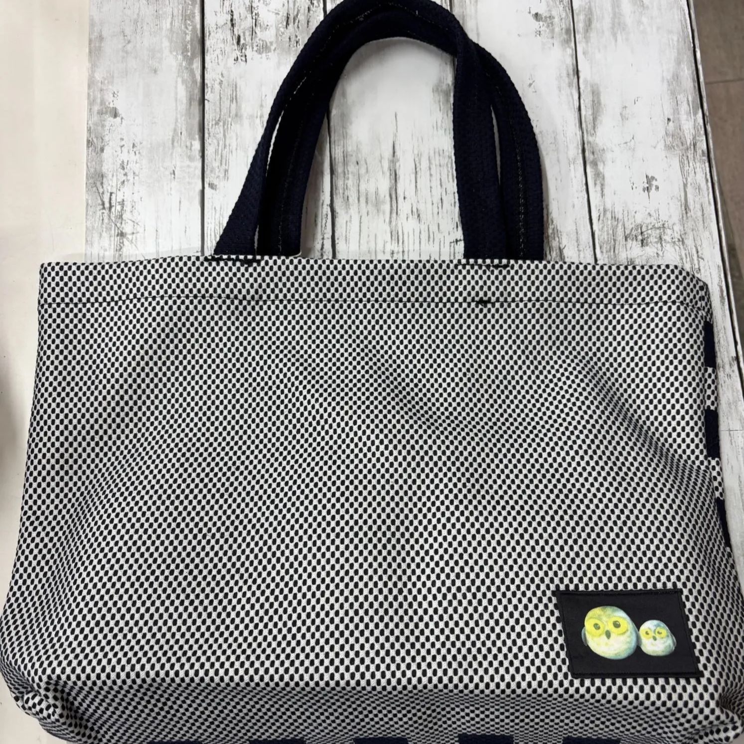 刺し子のバッグ 大 グレー ハンドメイド 和雑貨 新品 未使用 即配達 