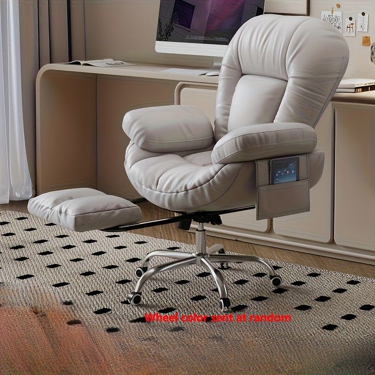 快適な座り心地】回転式 デスクチェア リクライニング 背もたれ調整