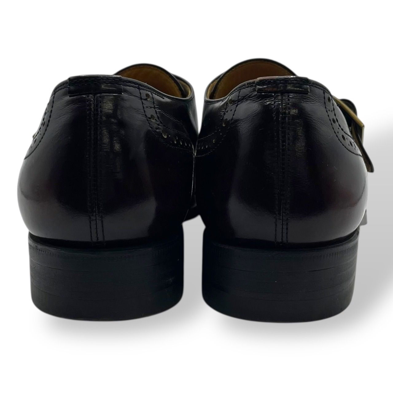 未使用級！Burberry バーバリー　ウィングチップ　幅広　レザーシューズ BURBERRY BLACK LABEL(バーバリーブラックレーベル) Wingtip chukka