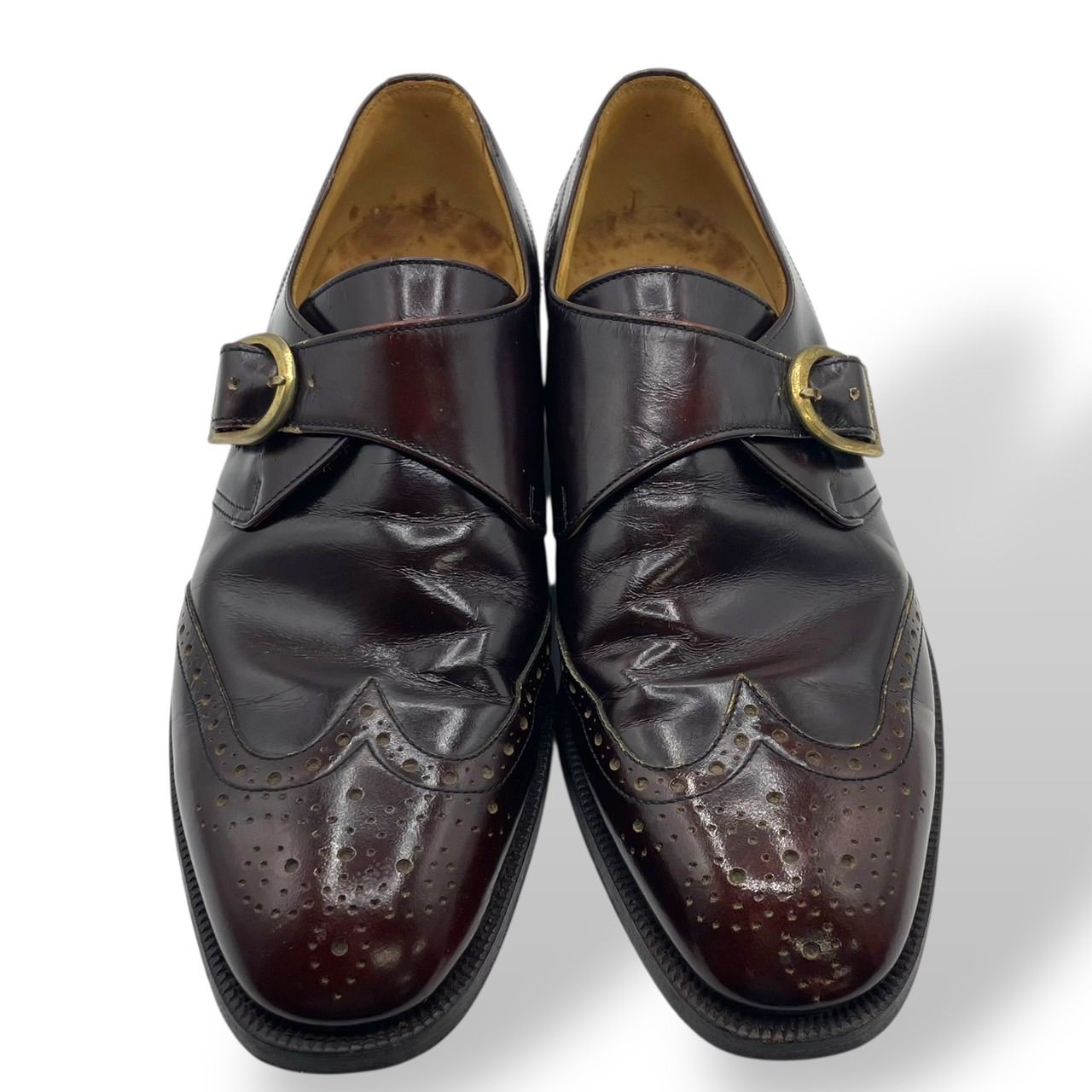 ⭐️美品 BURBERRY ウィングチップ メダリオン シボ革 ビジネスシューズ 極美品 BURBERRY バーバリー レザーシューズ ドレスシューズ ビジネス