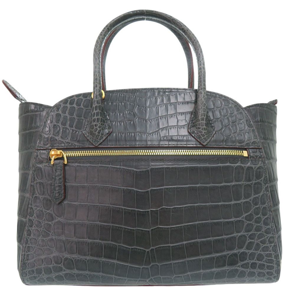 美品 ノーブランド 2way ショルダーバッグ ハンドバッグ マットクロコ  