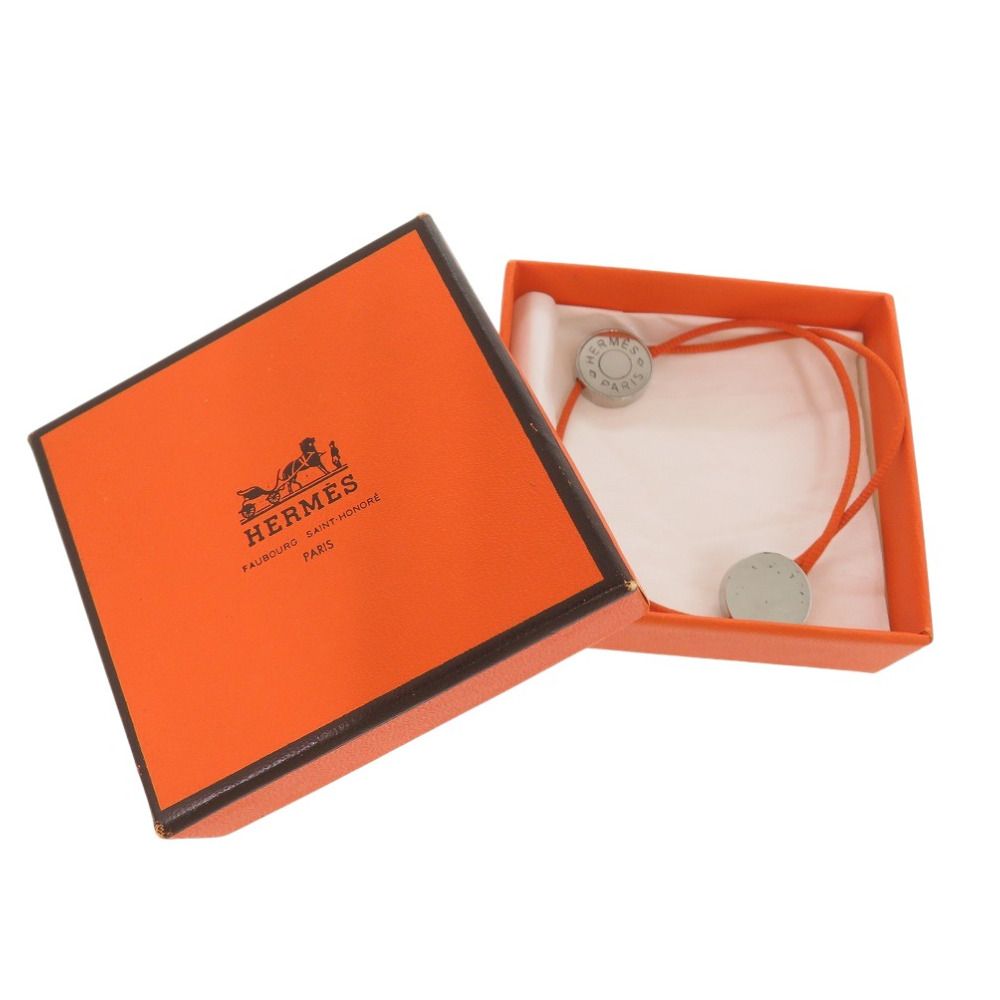 美品 エルメス セリエ コードブレスレットメタル オレンジ 0534 HERMES