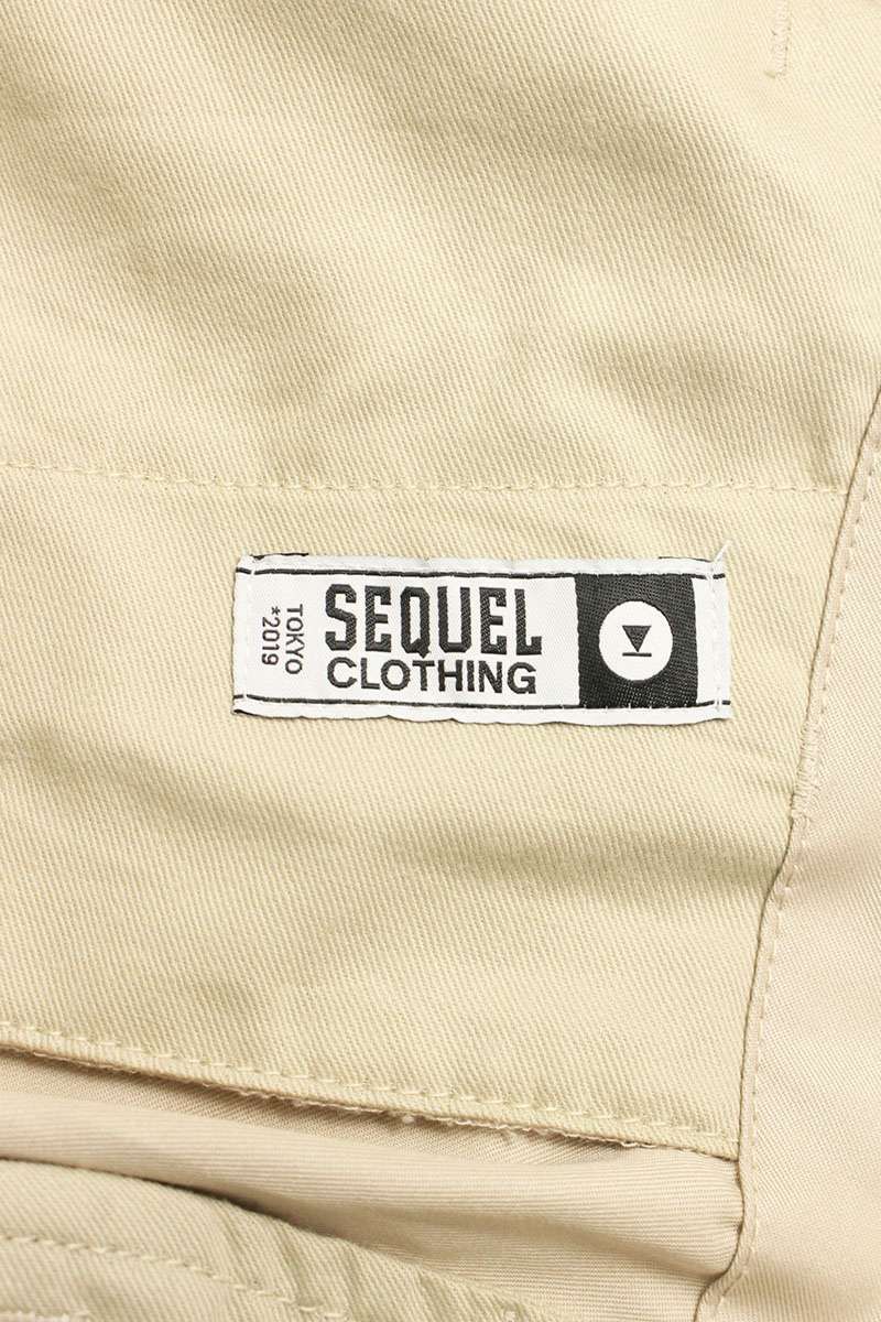 シークエル 24SS SQ-24SS-PT-05 ロゴプリントロングパンツ メンズ L