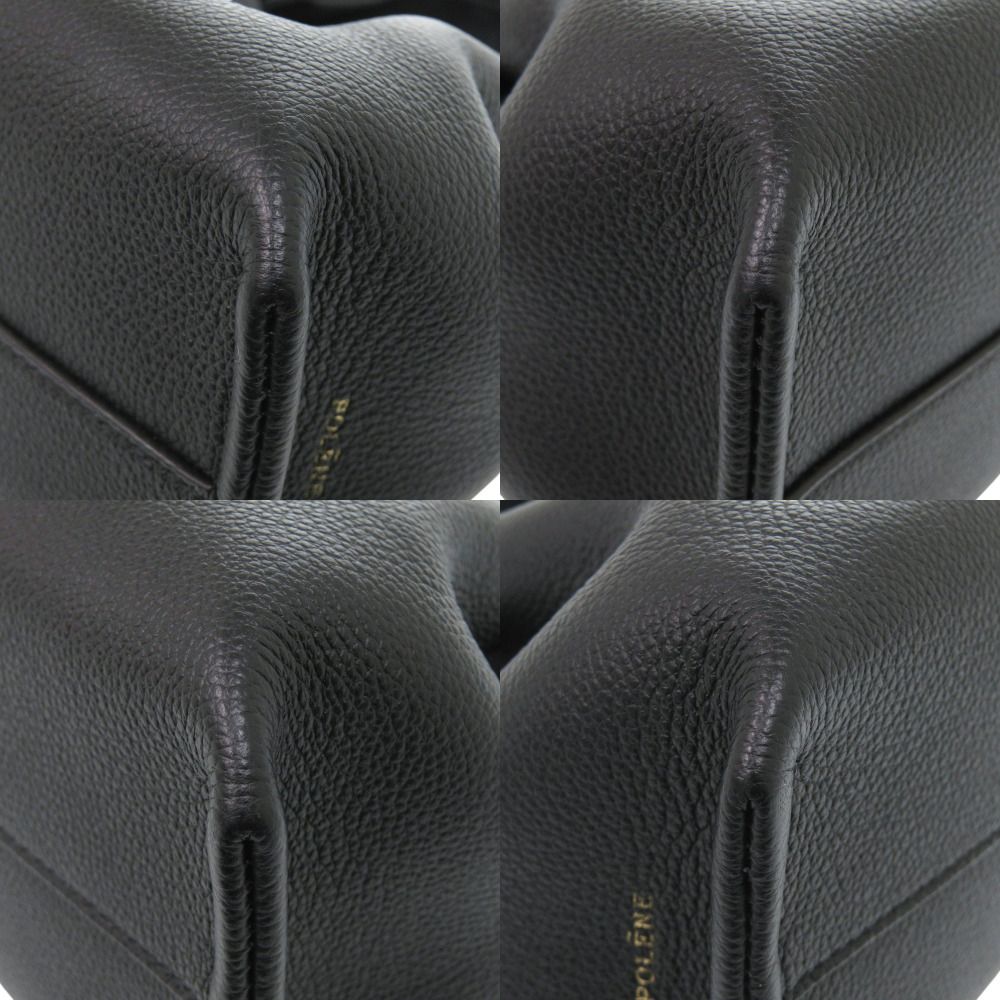 新品同様 ポレーヌ ヌメロヌフ ミニ レザー ブラック 2way