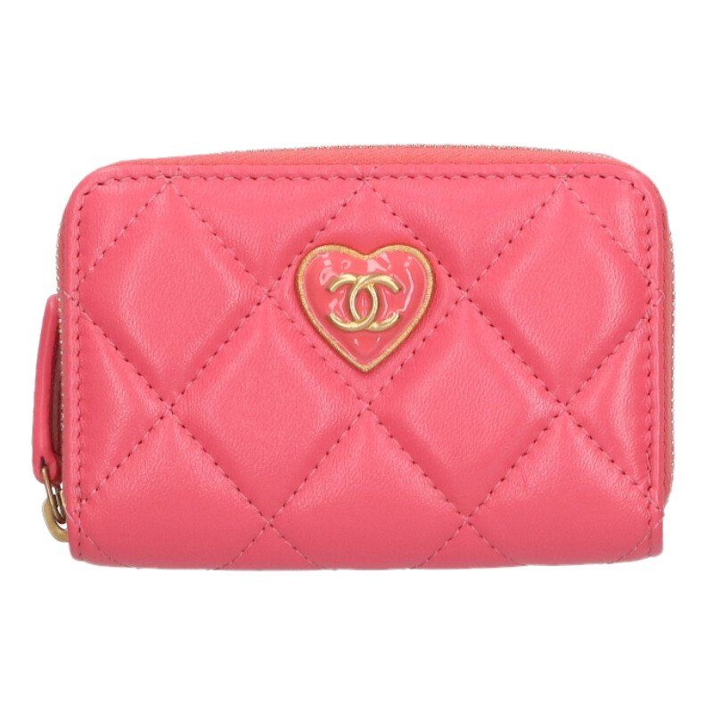 シャネル マトラッセラムスキンレザーカードケース レディース ※12/28