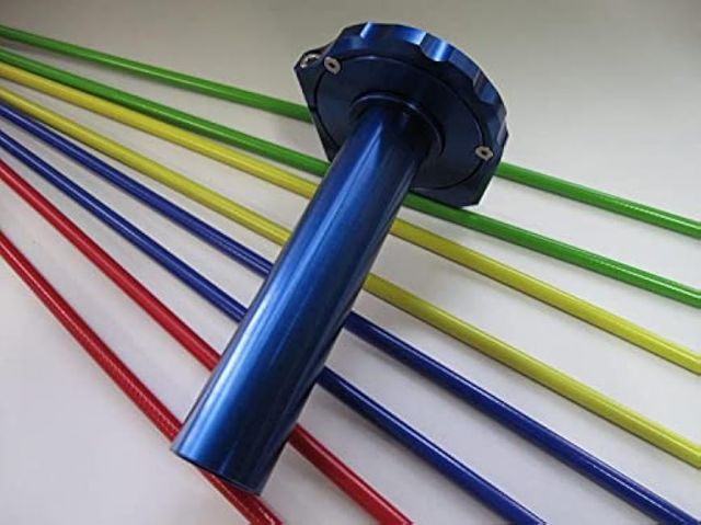 APE50 ＦＩ車 インジェクション 専用 ハイスロKIT・カラーアウターSET（レッドアウター×ブルーボディー：純正キャブレター用） : 車＆バイク