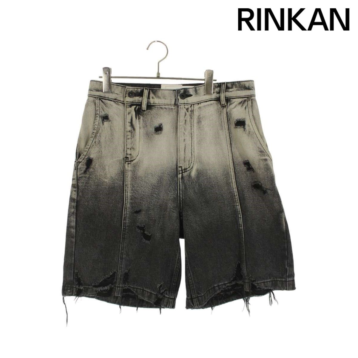 フェンチェンワン サイズ:M（JVP）  FUS19ST05 ダメージ加工デニムハーフパンツ 中古 BS99 フェンチェンワン FUS19ST05 ダメージ加工デニムハーフパンツ メンズ M