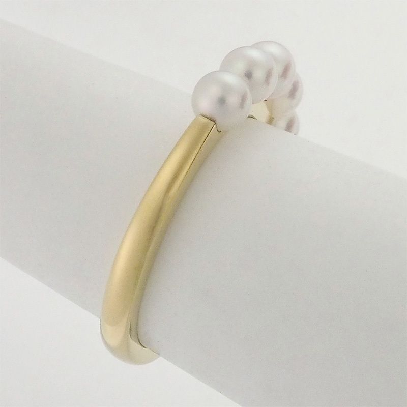 ミキモト MIKIMOTO ベビーパール リング 3.5mm PR-1426K 9号 K18YG