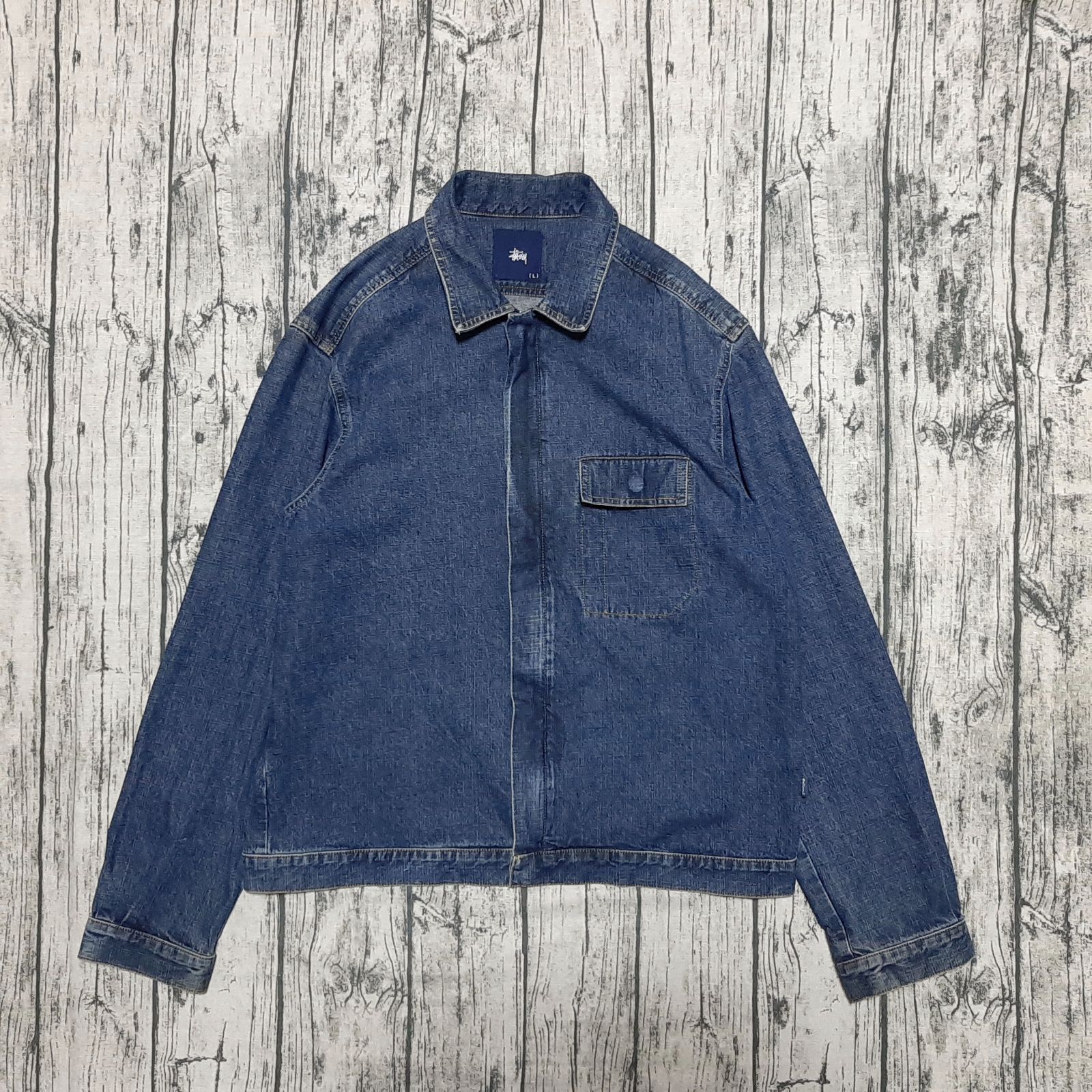 stussy ネイビー デニムジャケット Lサイズ stussy ネイビー デニムジャケット Lサイズ