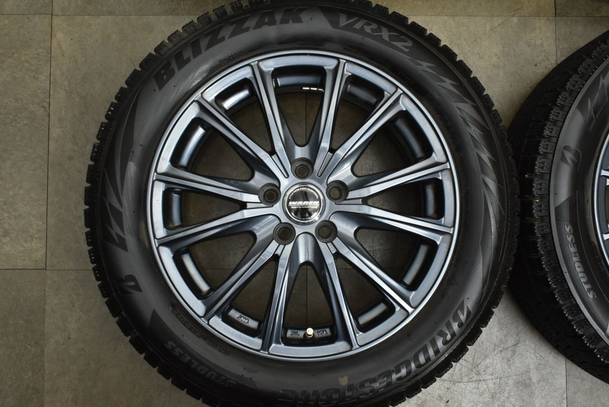 バリ溝スタッドレス付き】WAREN 16in 6.5J+48 PCD100 ブリヂストン
