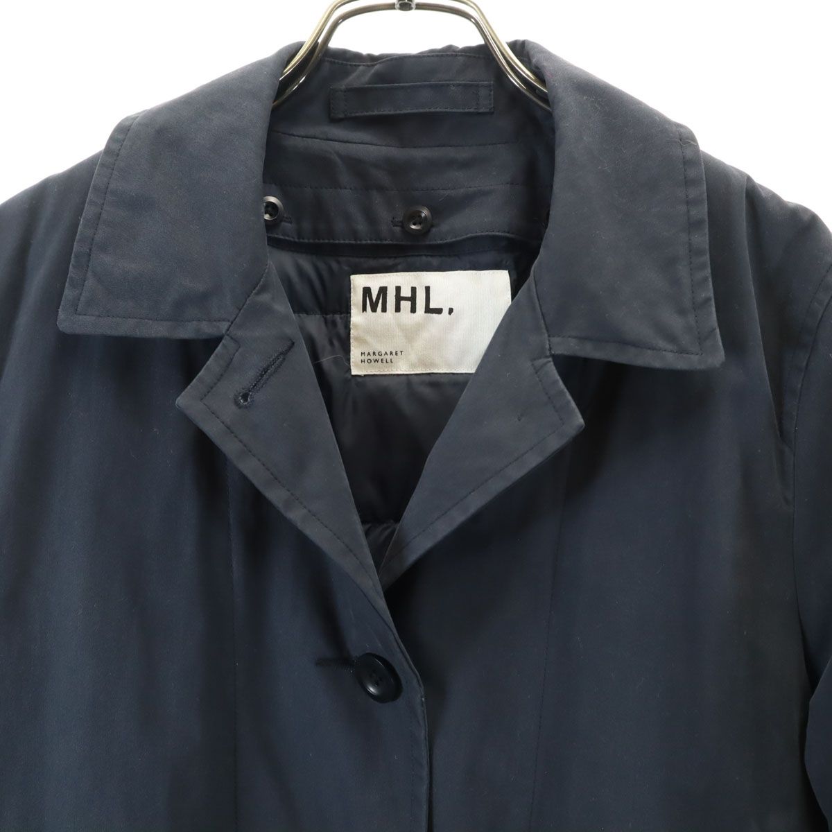 エムエイチエル MHL ダウンライナー付きステンカラーコート L 紺 MHL. エムエイチエル ステンカラーコート 2 ネイビー系 ダウンライナー