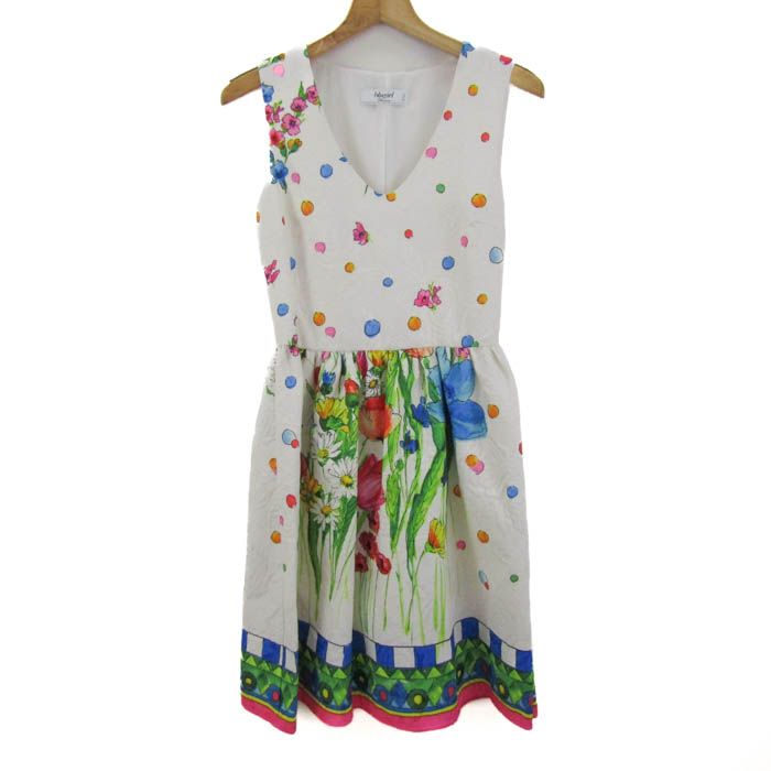 Blugirl ブルーガール ワンピース I40 花柄 ノースリーブ ブルーガール ワンピース トップス ノースリーブ 花柄 イタリア製