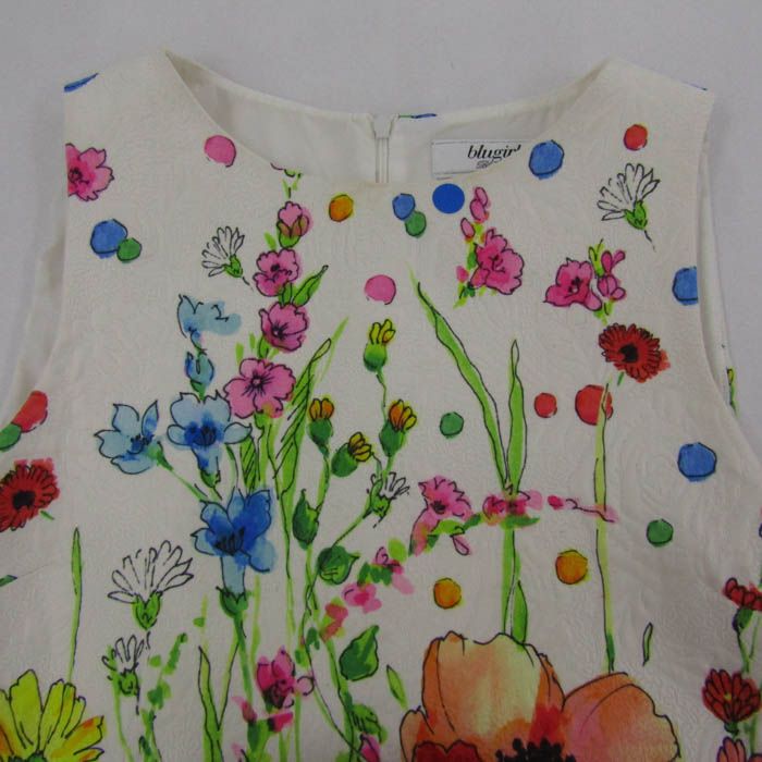 ブルーガール ワンピース トップス ノースリーブ 花柄 イタリア製
