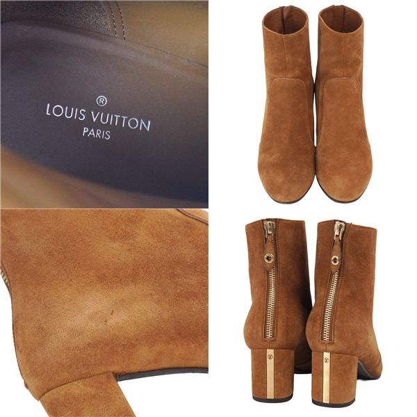 美品 ルイヴィトン LOUIS VUITTON ブーツ ショートブーツ スウェー