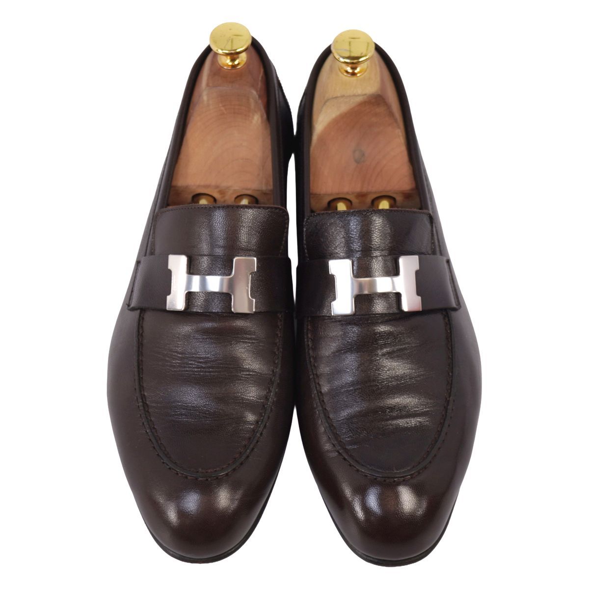 美品 エルメス HERMES ローファー モカシン PARIS パリ コンスタン