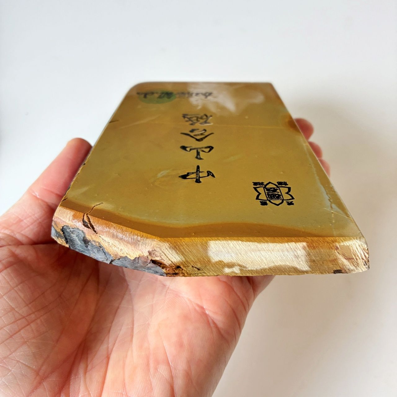 砥面が綺麗！ 390g 硬さ3.5 巣板 中山合砥 正本山 京都 天然砥石