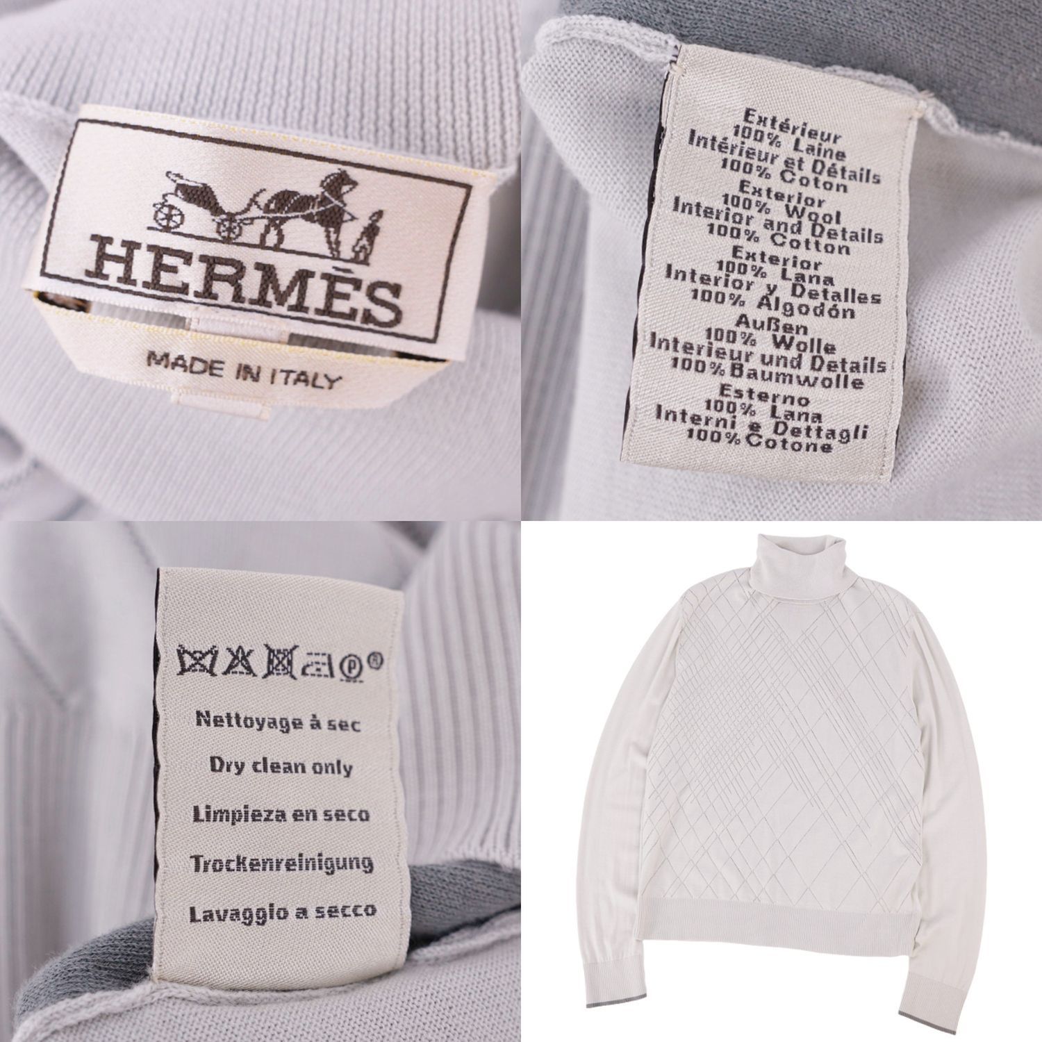 エルメス HERMES ニット セーター タートルネック ロングスリーブ 長袖