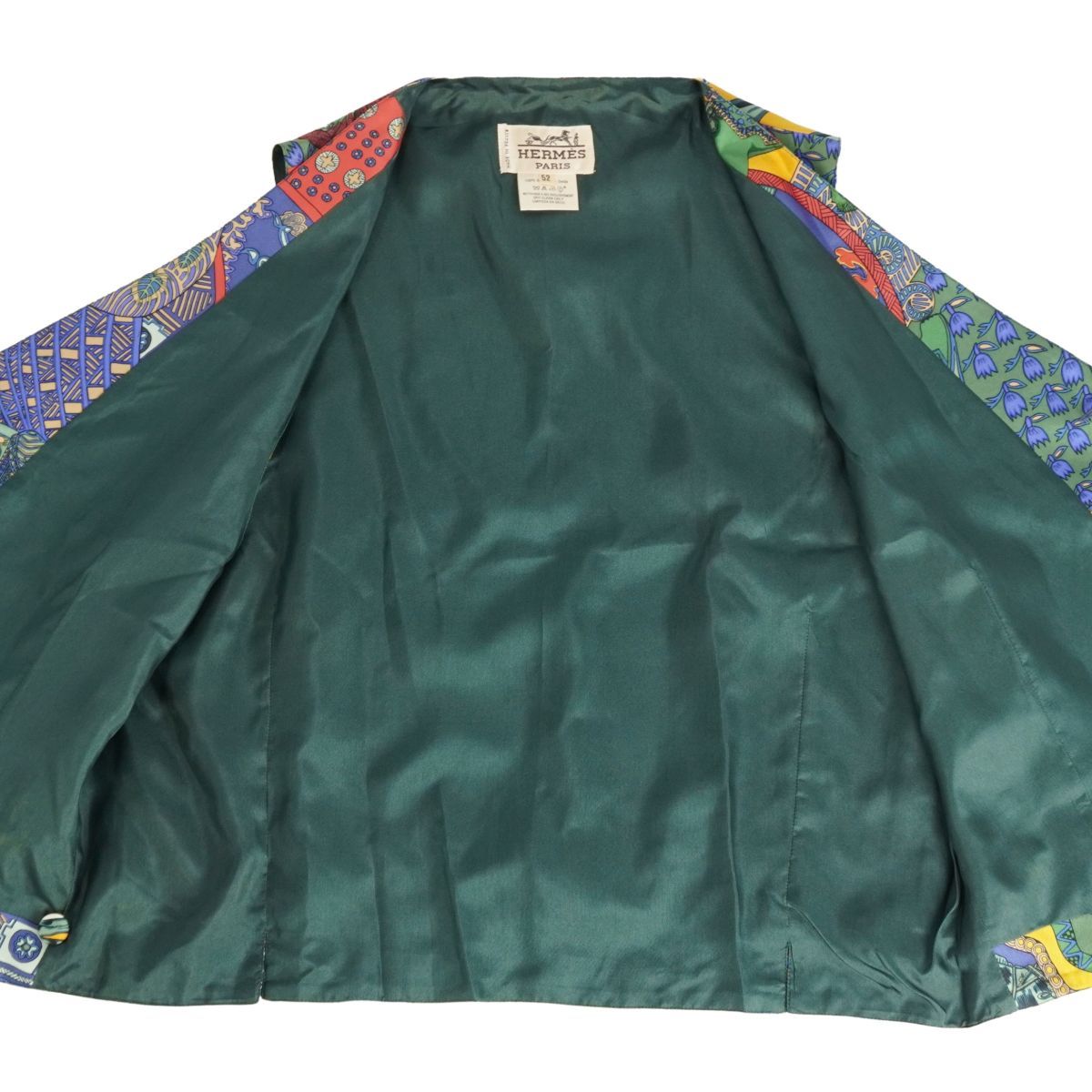 美品 Vintage エルメス HERMES ベスト ジレ 総柄 シルク トップ - メルカリ