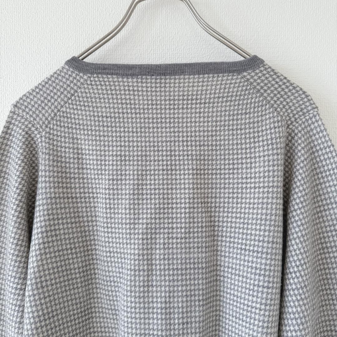JOHN SMEDLEY メリノウール ニット 千鳥格子 Vネック S - メルカリ