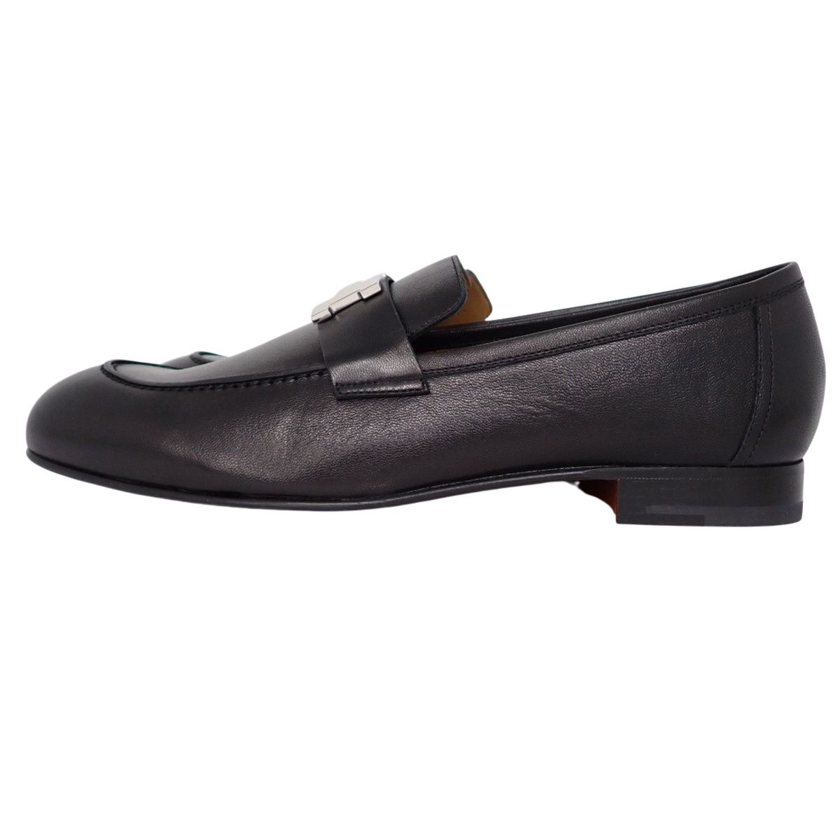 HERMES(エルメス) モカシン パリ ブラック黒 シェーブル パラジウム