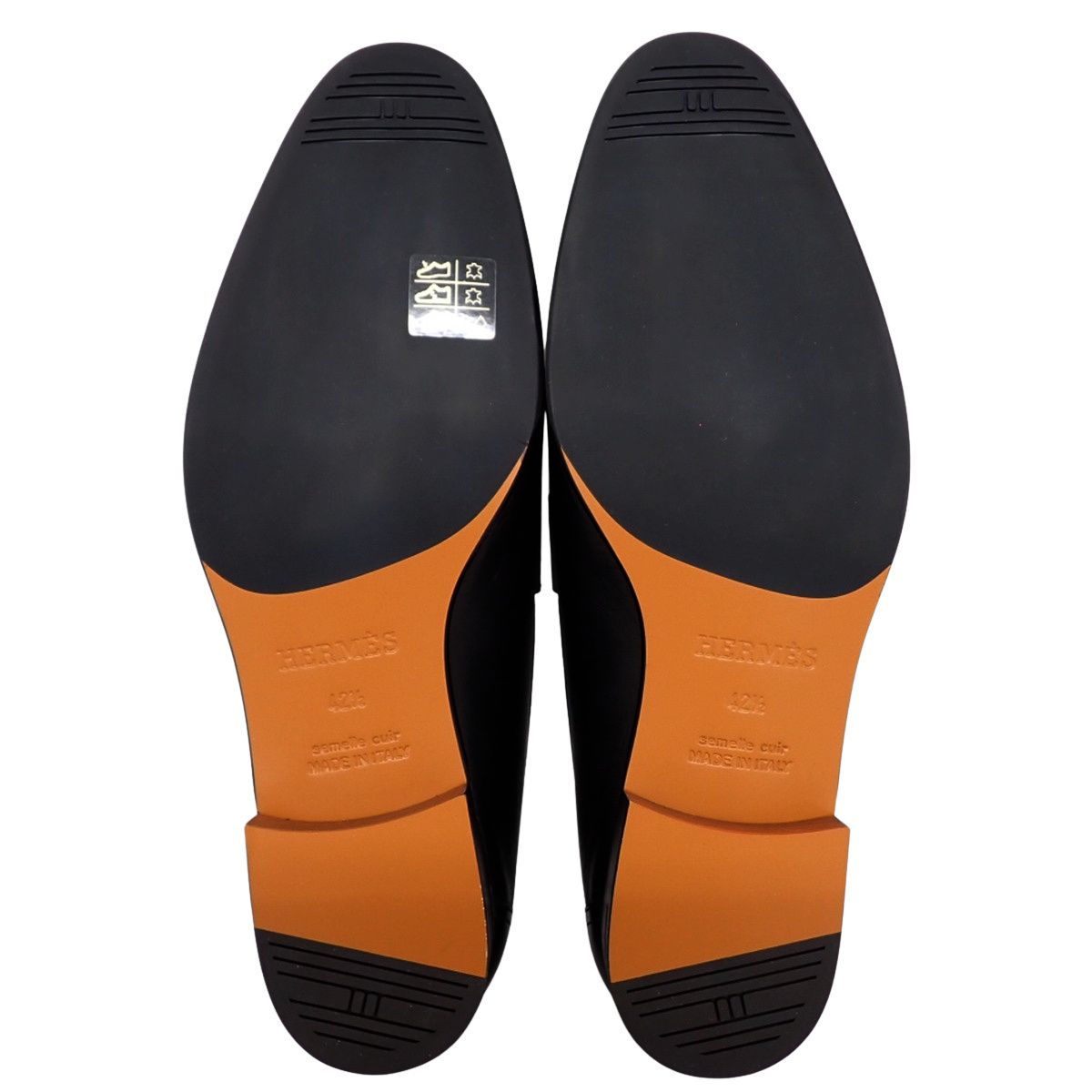 HERMES(エルメス) モカシン パリ ブラック黒 シェーブル パラジウム