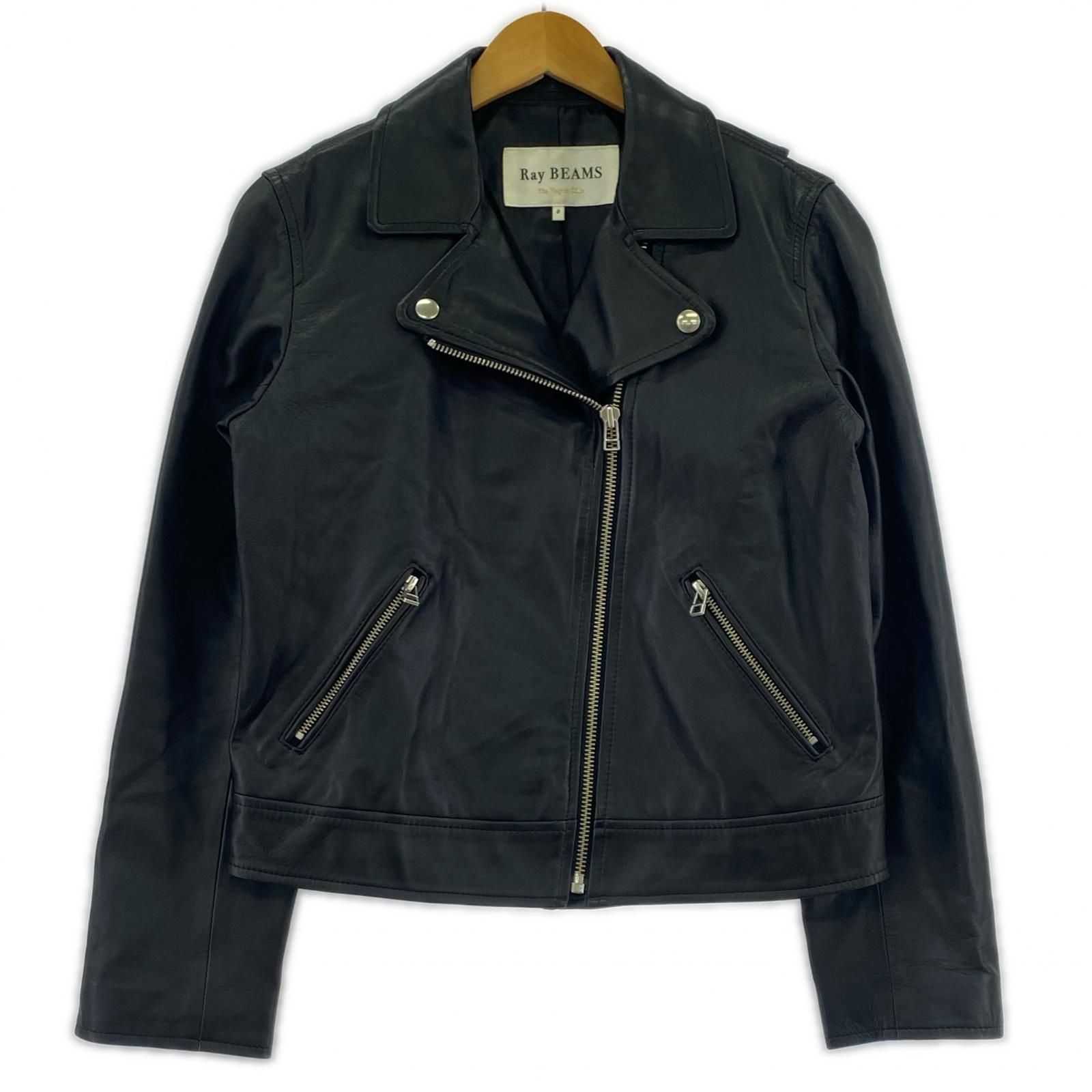 Ray BEAMS レイビームス ラムレザーライダースジャケット size0 