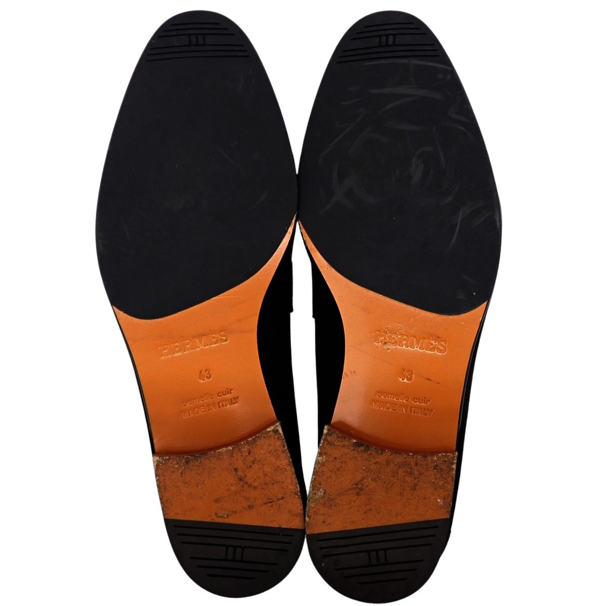 HERMES(エルメス) モカシン パリ ブラック黒 スウェード/スエード