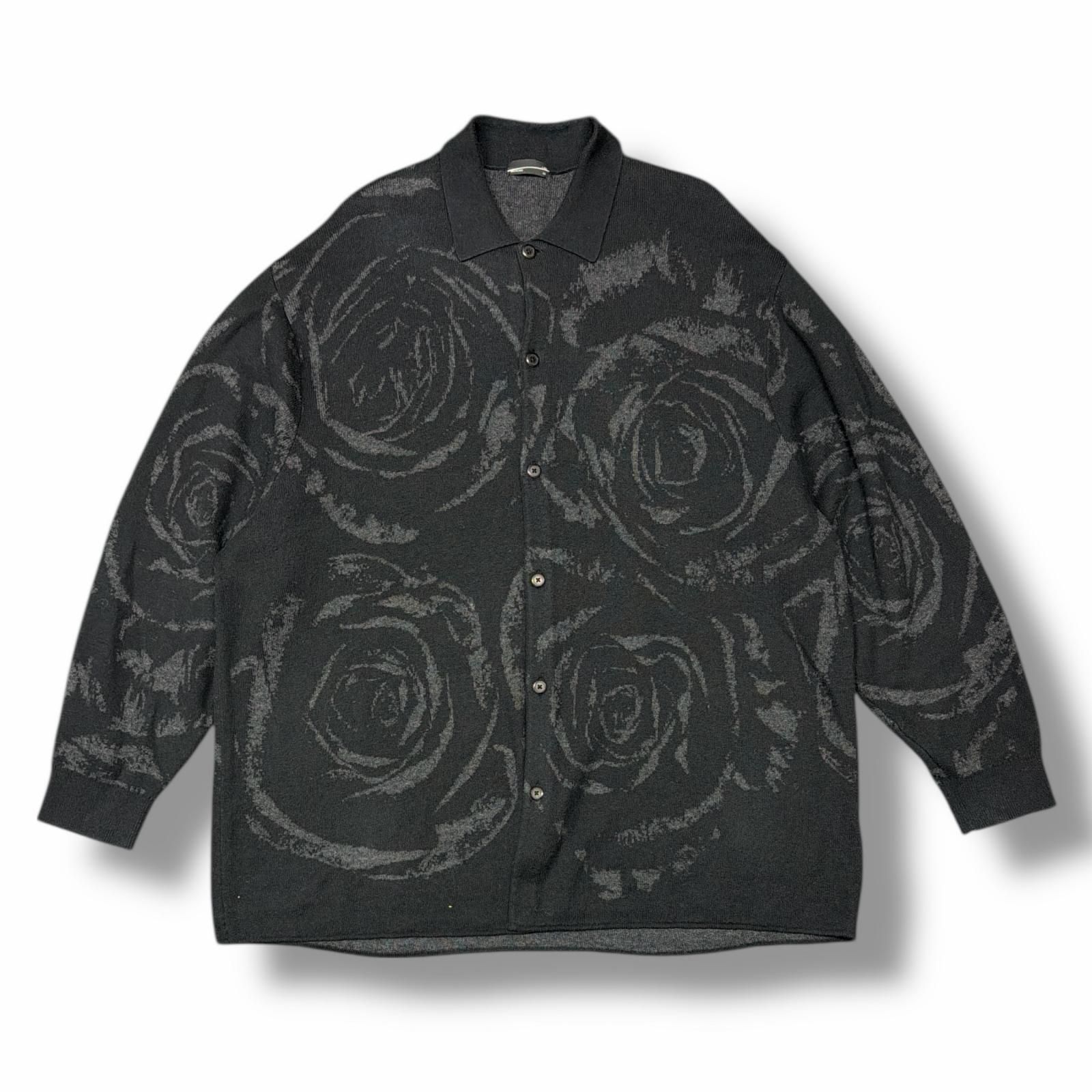 参考上代39050円 LAD MUSICIAN BIG ROSE KNIT SHIRT ビッグローズ 
