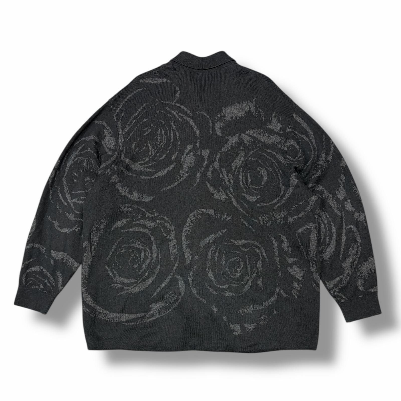 参考上代39050円 LAD MUSICIAN BIG ROSE KNIT SHIRT ビッグローズ