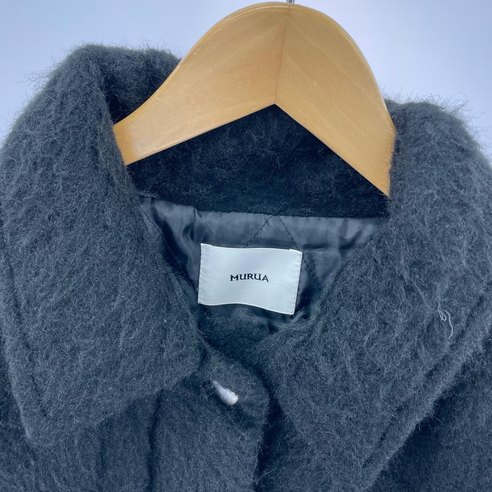 MURUA ムルーア フェイクファージャケット sizeF/ブラック - メルカリ