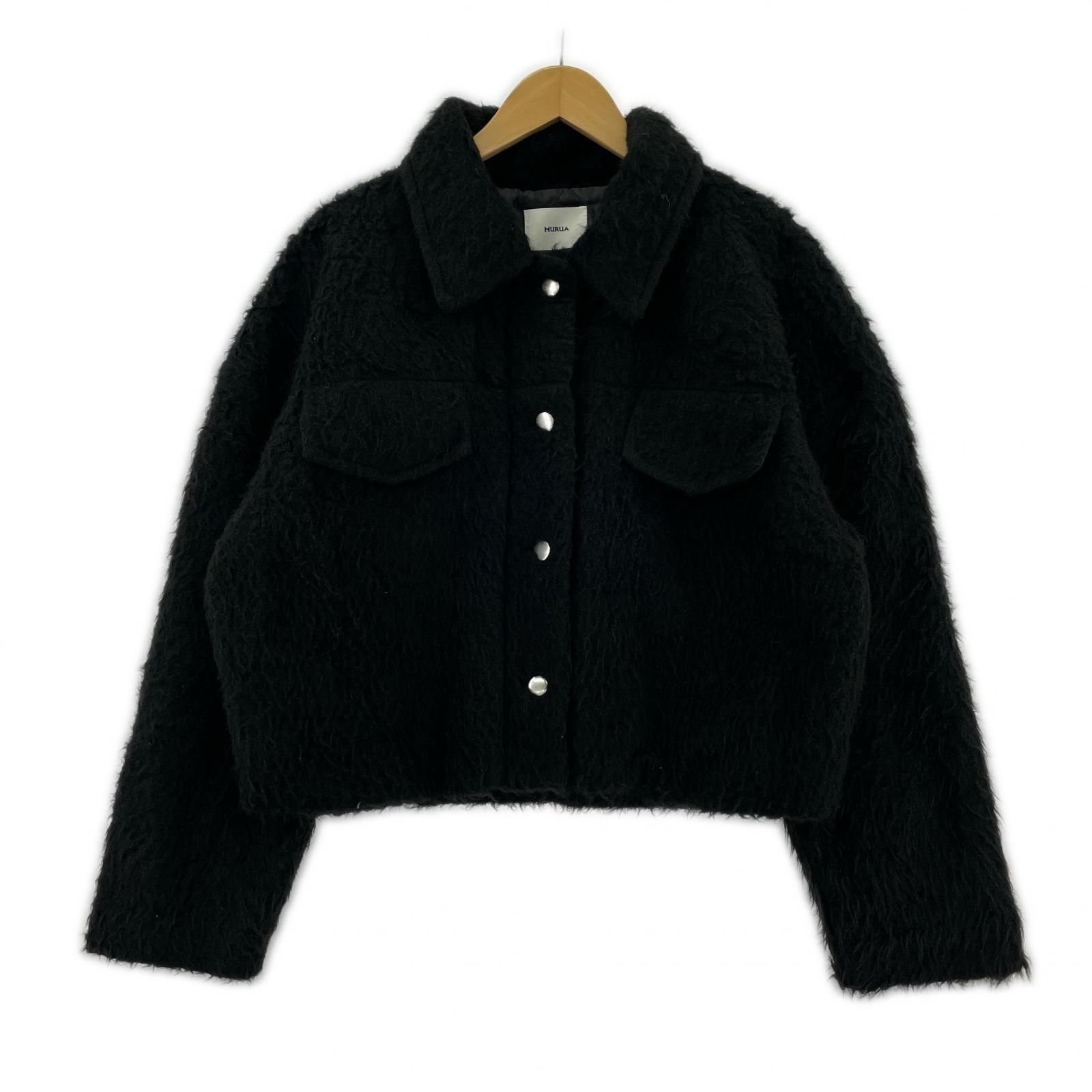 MURUA ムルーア フェイクファージャケット sizeF/ブラック - メルカリ