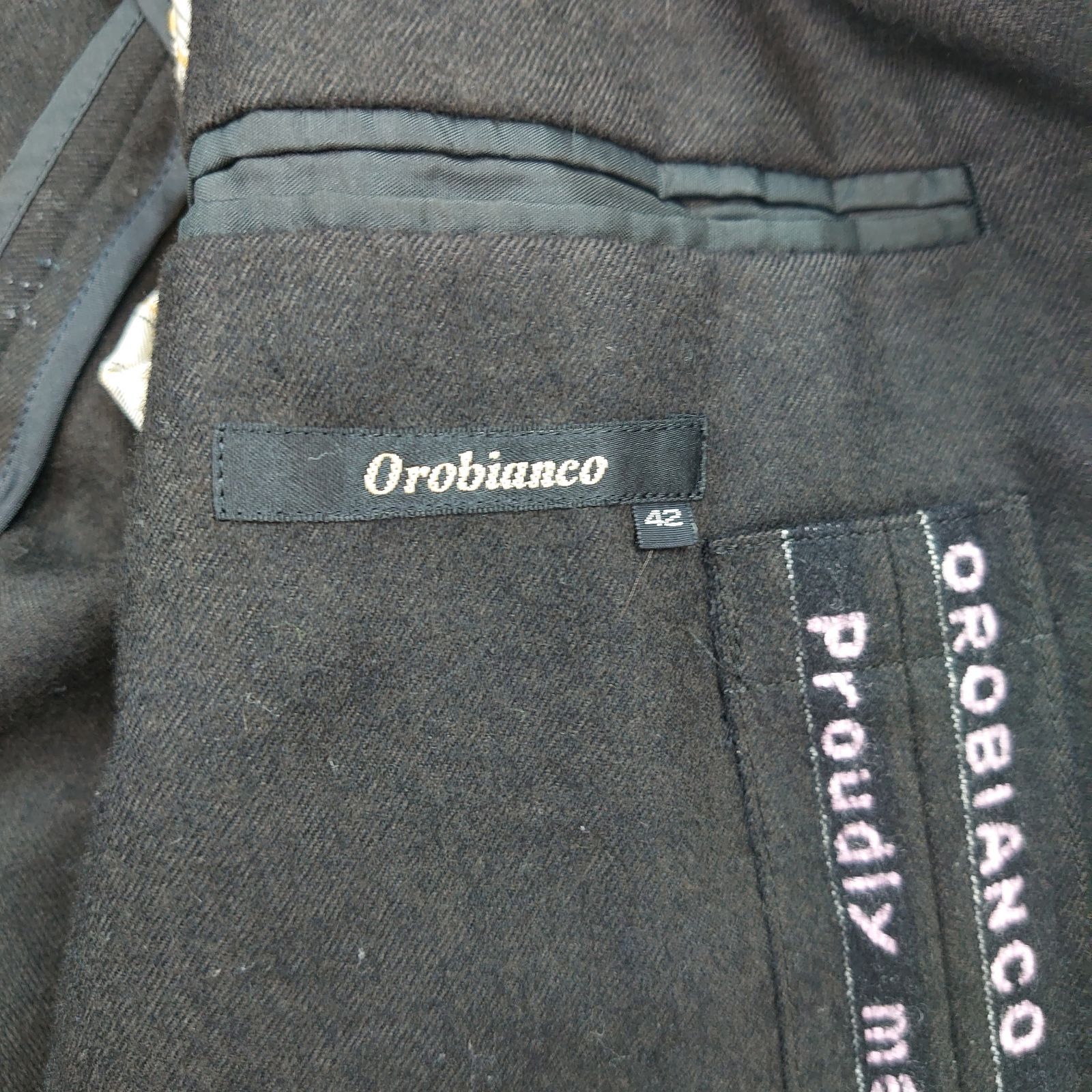 訳あり品 orobianco オロビアンコ ジャケット ウール100 ブラック 