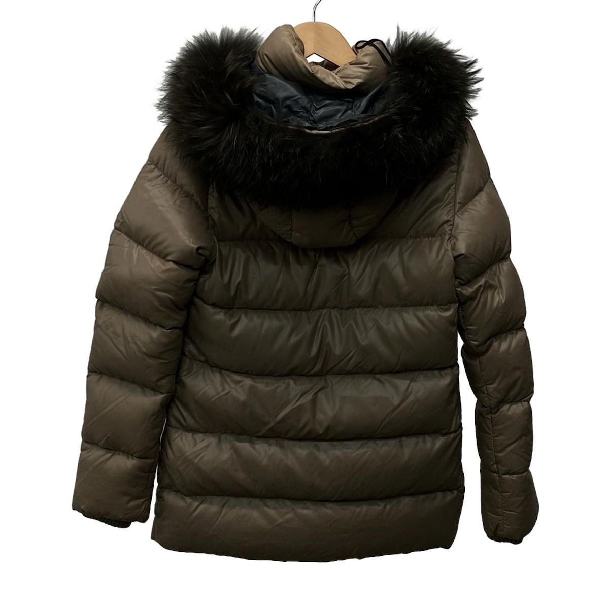 デュベティカ フォックスファー付きダウンコート 42 レディース グレー  