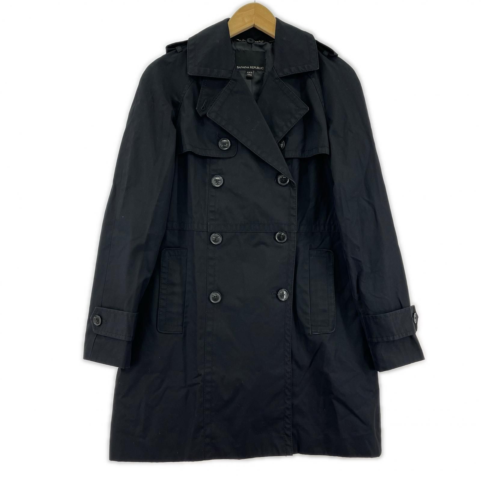 新品　バナナリパブリック　メンズ　S トレンチコート　黒 新品 バナナリパブリック メンズ S トレンチコート 黒 BANANA REPUBLIC