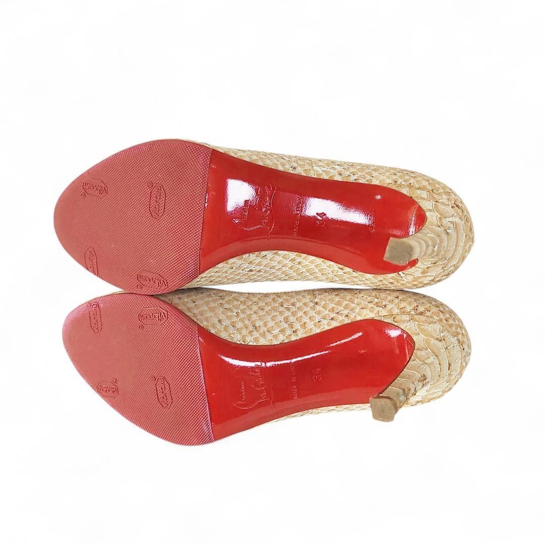 【超メルカリ市】ルブタン　ベージュ オープントゥ ハイヒール クリスチャンルブタン ルブタン ヒール パンプス オープントゥ